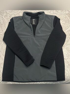 Under Armour Daytona Storm Black and Gray Performance Quarter-Zip Jacket